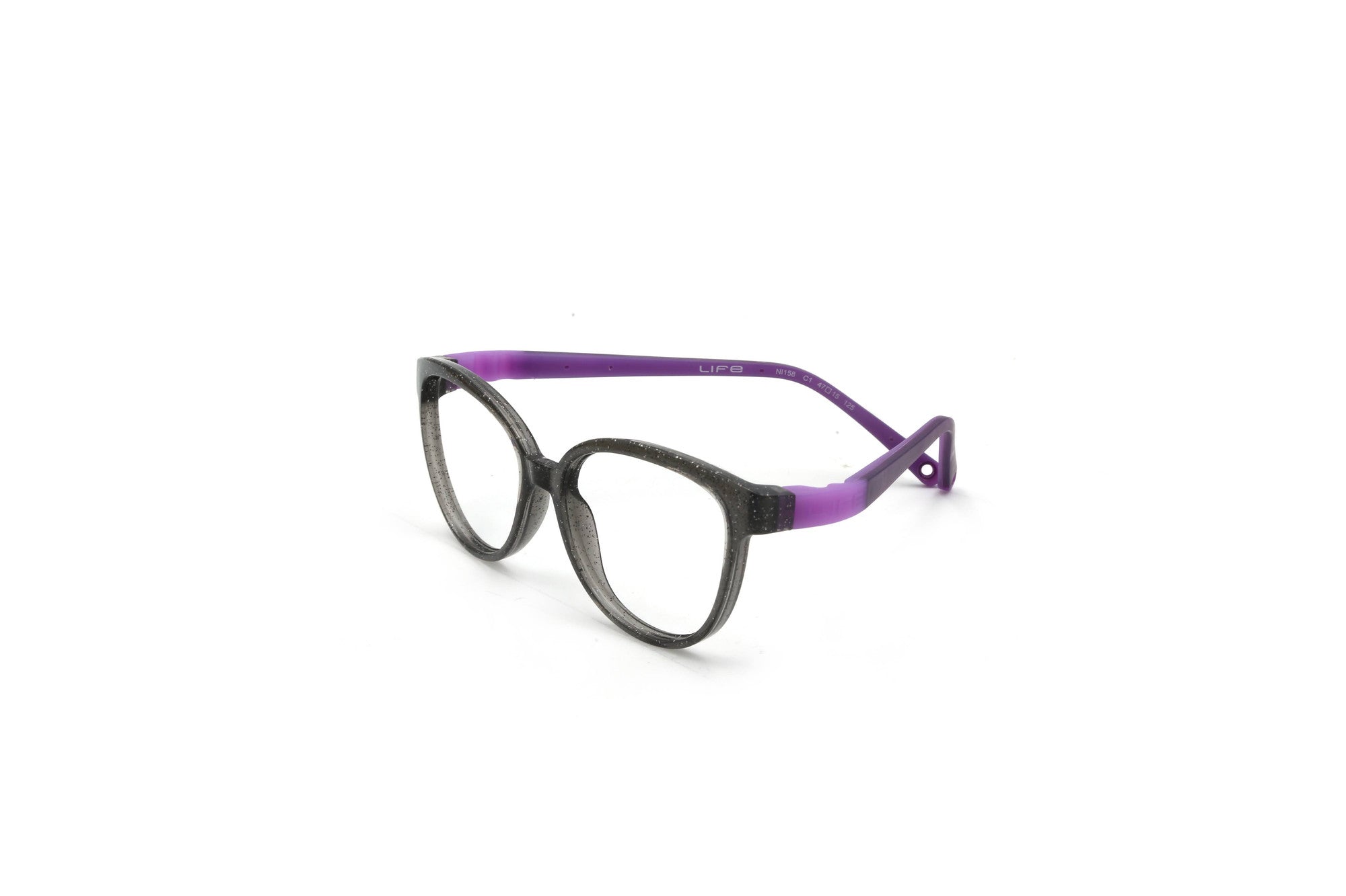 #color_Grey Shimmer W/Purple Strap